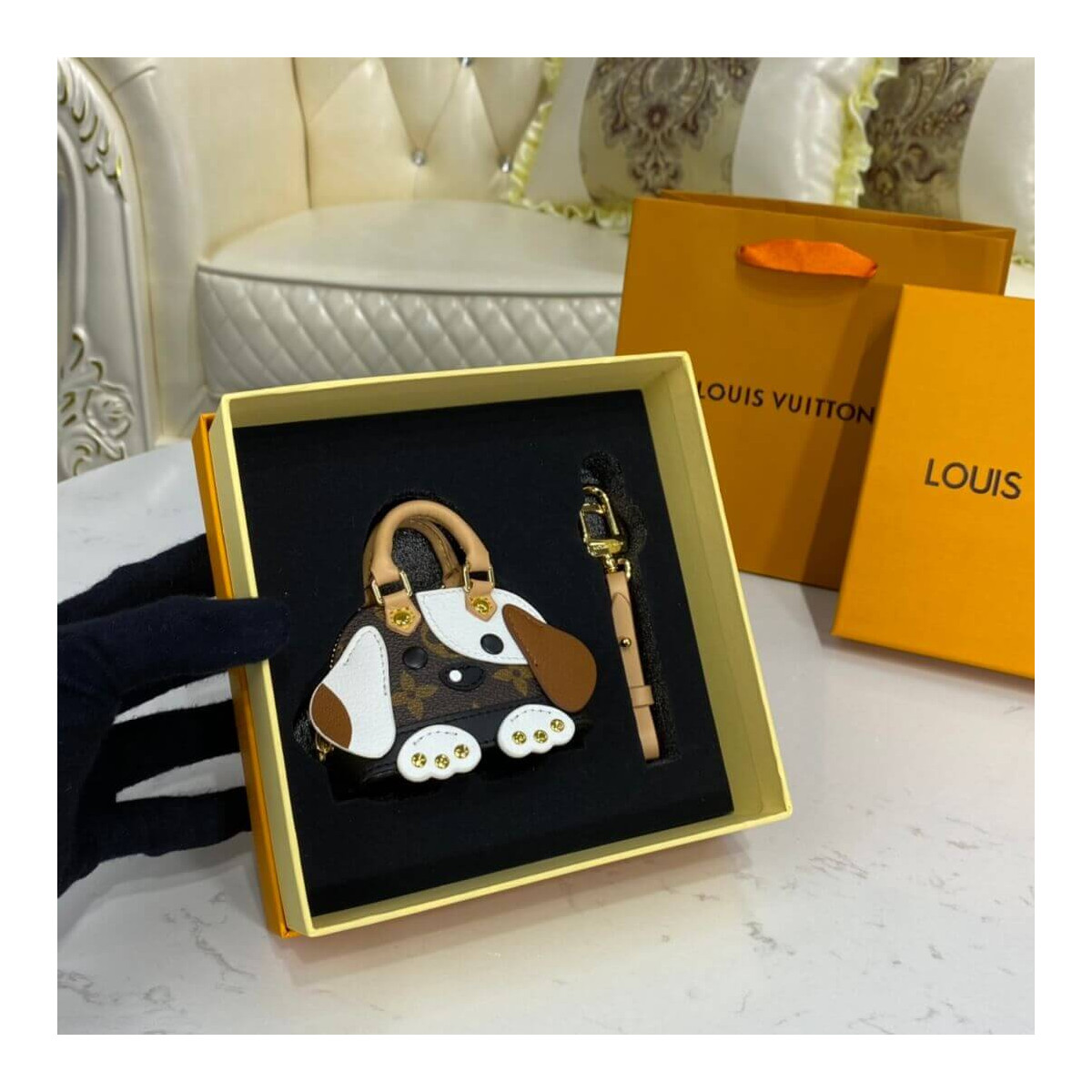 Louis Vuitton Alma Dog Bag Charm and Key Holder