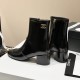 Chanel Heel 5cm Interlocking CC Logo Short Boots G36308