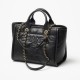 Chanel Deauville Calfskin Small Shopping Bag AS3257 Black