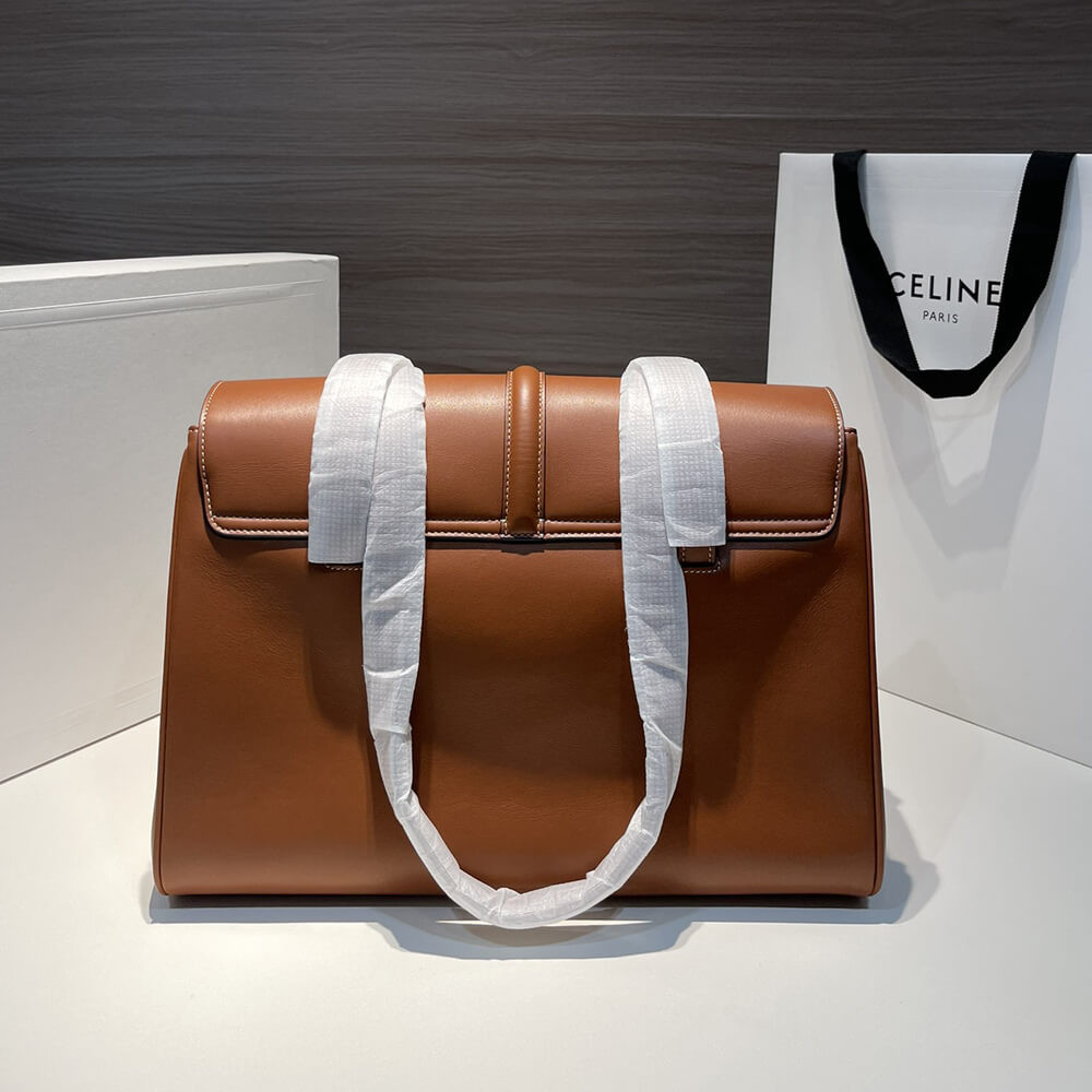 Celine Medium Soft 16 Bag In Smooth Calfskin 195543 Tan