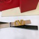 Valentino Reversible Vlogo Signature Belt In Glossy Calfskin 40 mm