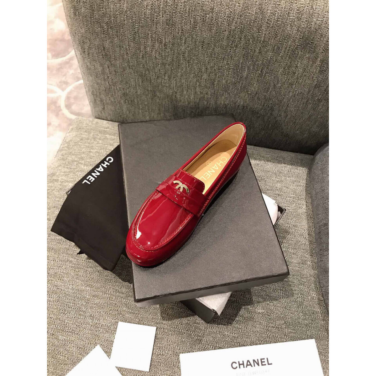 Chanel Patent Leather Loafers G35631