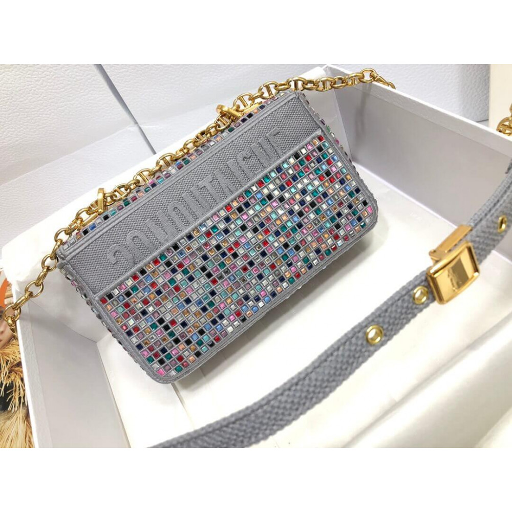 Dior Small Caro Bag Multicolor Embroidery With Crystals M9241