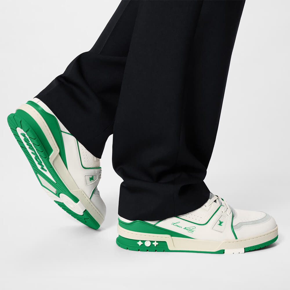 Louis Vuttion LV Trainer Sneaker Green 1ABFB0