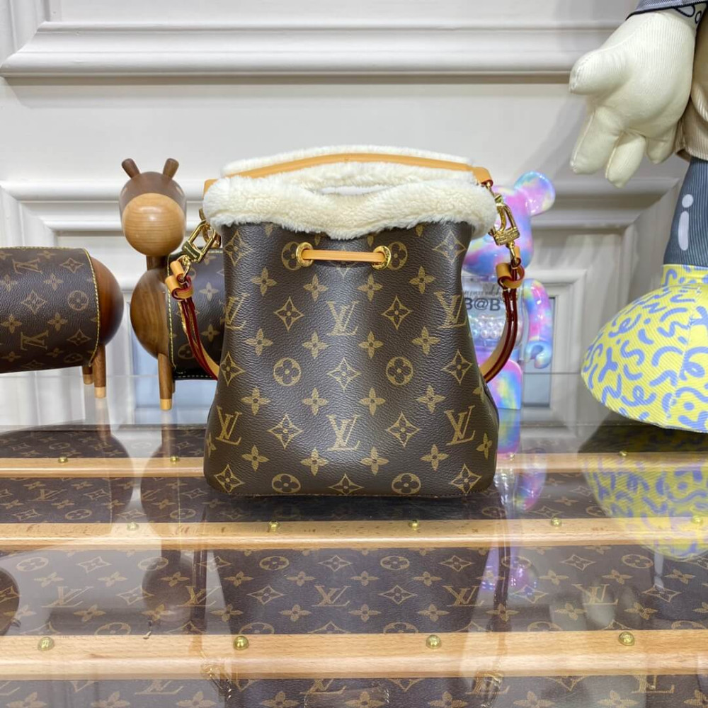 Louis Vuitton Monogram and Shearling Neonoe BB M46319