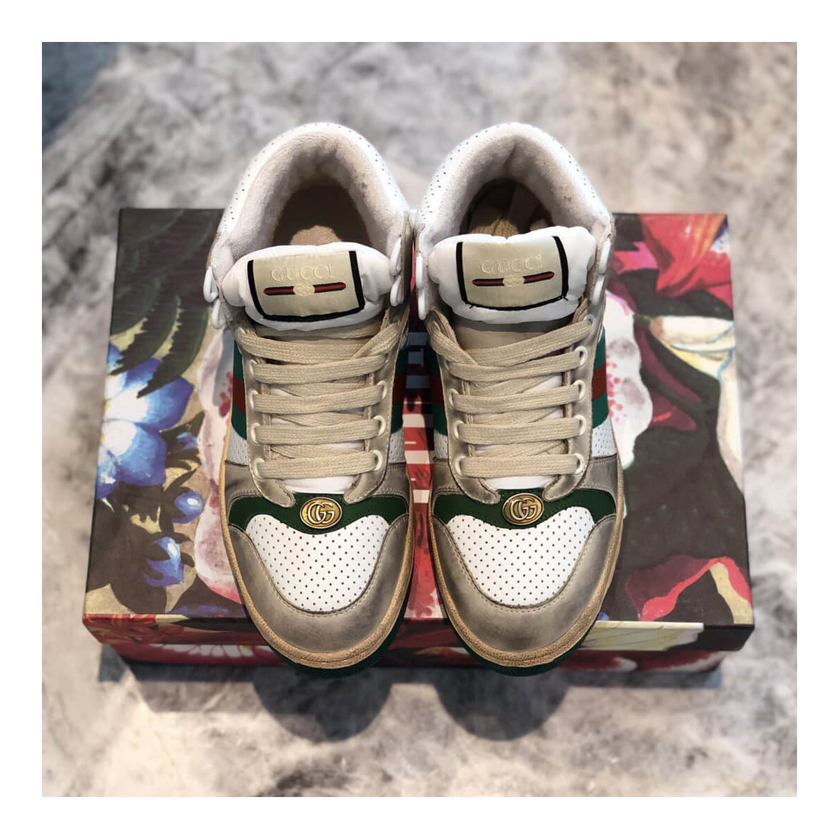 Gucci Screener High-Top Sneaker 563730 Green