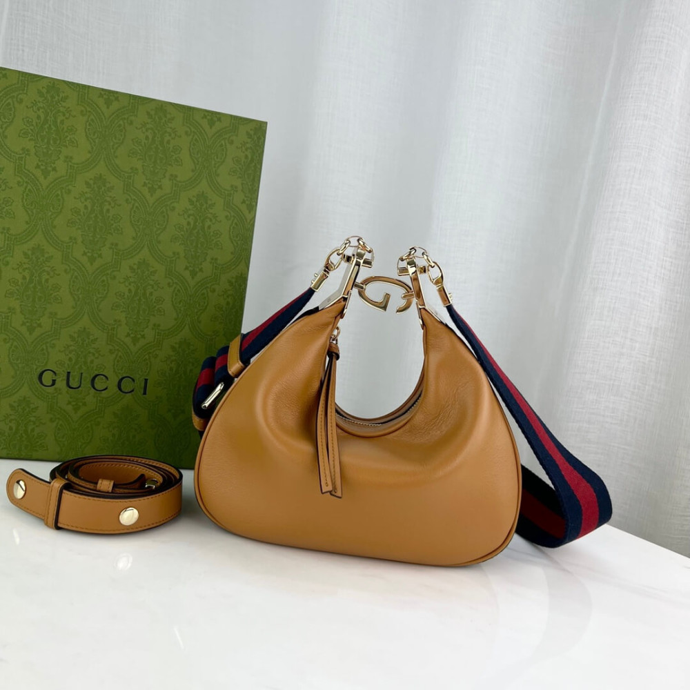 Gucci Brown Leather Attache Small Shoulder Bag 699409