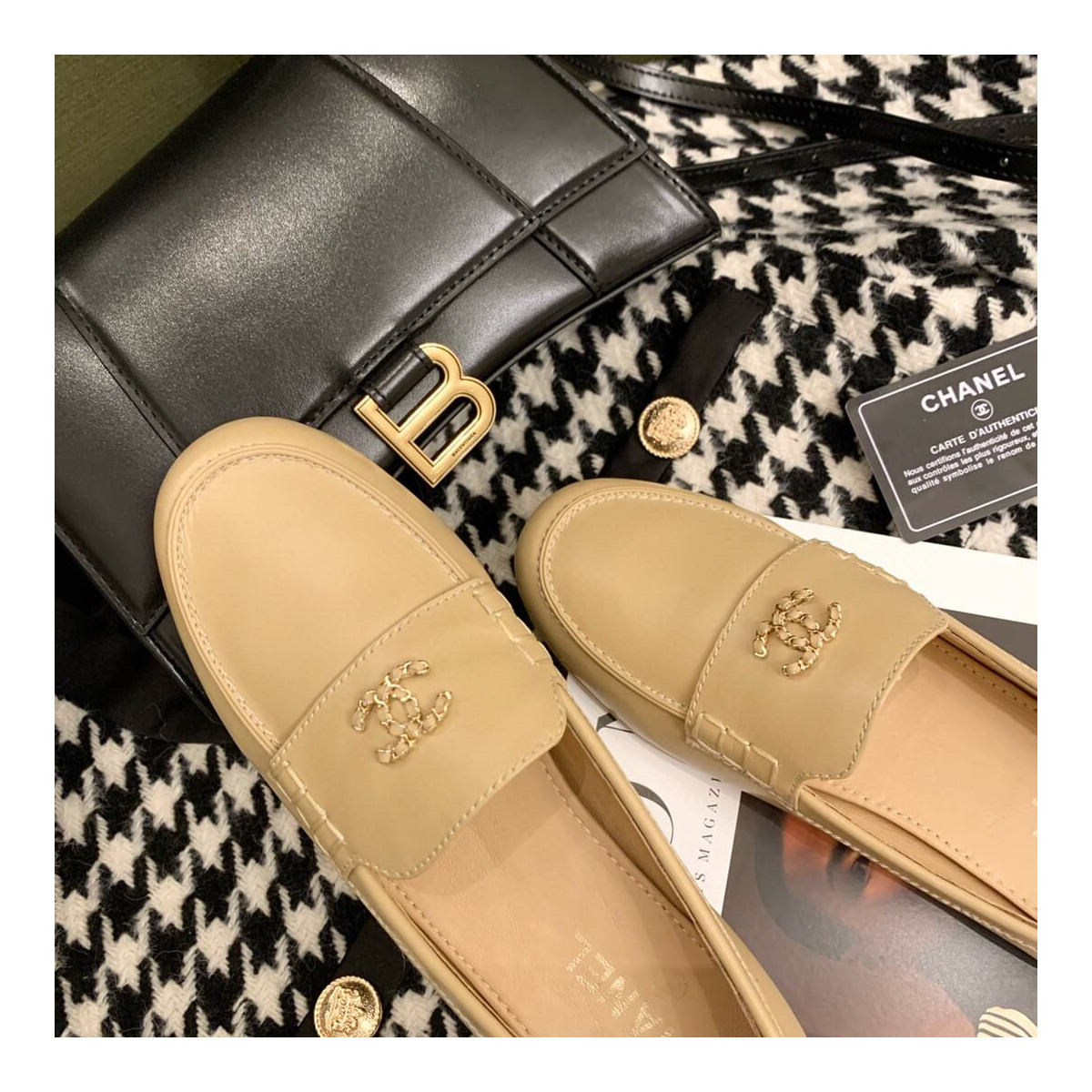 Chanel Chain Plain Loafers G35631