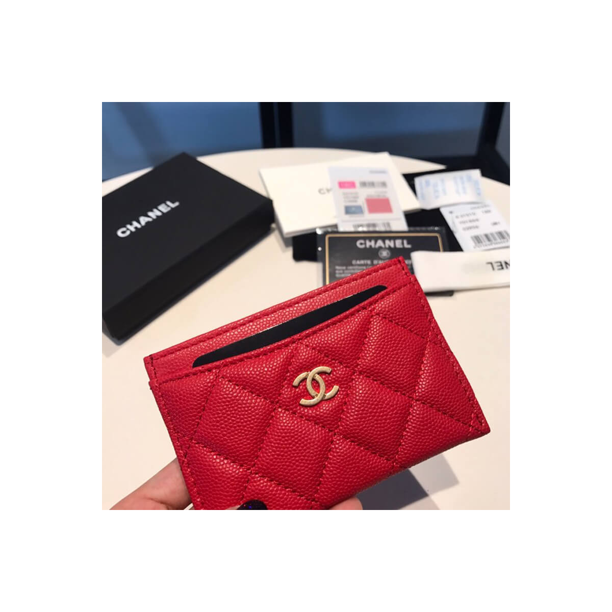 Chanel Grainy Calfskin Classic Card Holder A31510