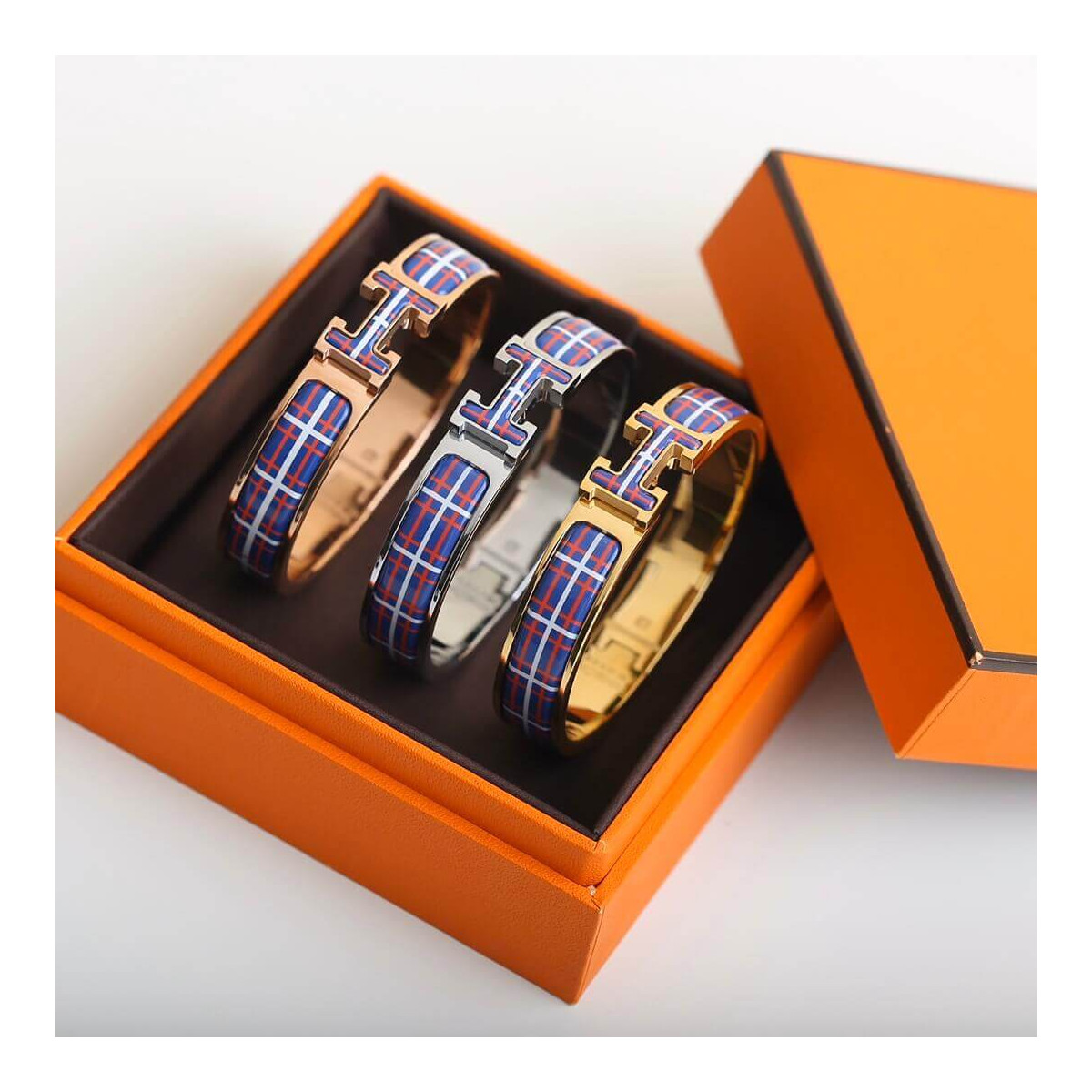 Hermes Clic H Tartan Bracelet H705