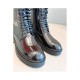 Ann Demeulemeester Patent Lace-Up Ankle Boots A144