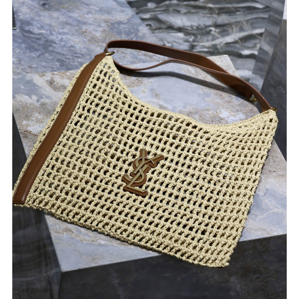 Saint Laurent Oxalis Bag in Raffia Macrame 781289