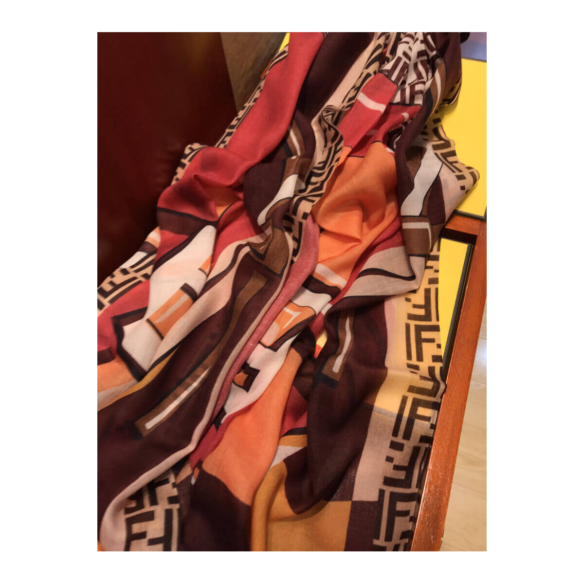 Fendi Multicolor Cashmere Scarf 245A