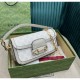 Gucci Horsebit 1955 GG Supreme Canvas Should Bag 735178 Oatmeal