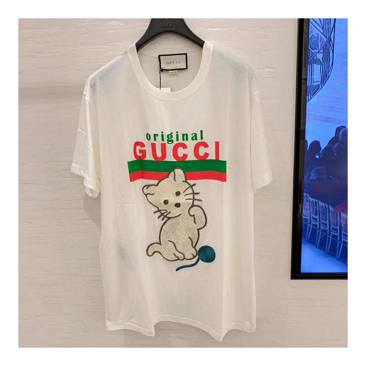 Gucci &quot;Original Gucci&quot; oversize T-shirt With Kitten 615044