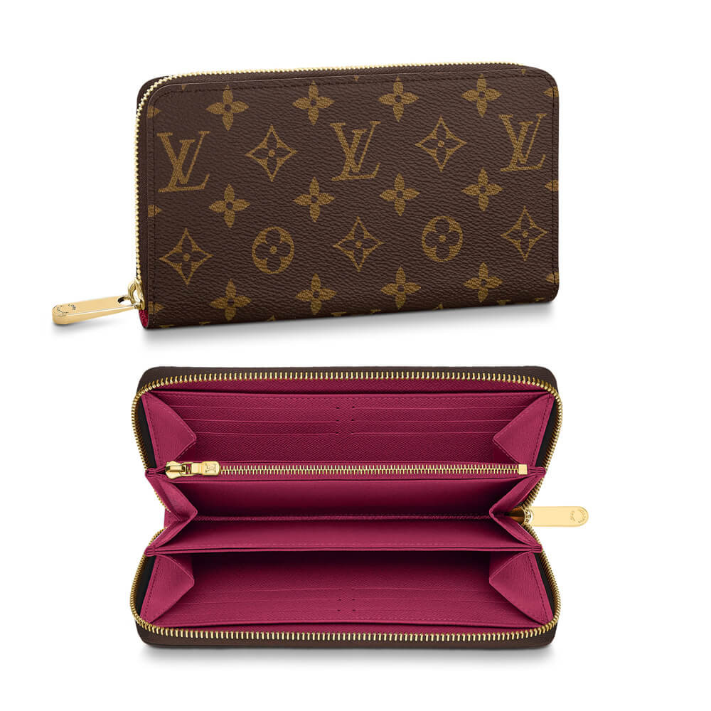 Louis Vuitton Monogram Zippy Wallet M41895 Fuchsia