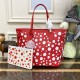 Louis Vuttion Yayoi Kusama Neverfull MM M46422 Red/White