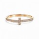 Tiffany &amp; Co T1 Wide Diamond Hinged Bangle 11520