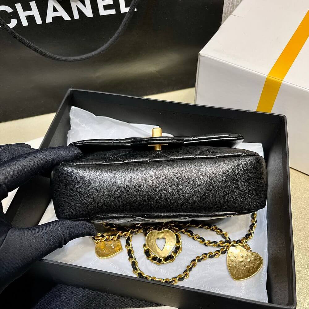 Chanel Mini Flap Bag Heart Chain AS3456