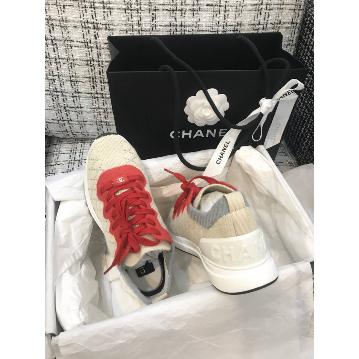 Chanel Mixed Fibers Sneakers G35549