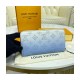 Louis Vuitton Zippy Wallet in Blue Gradient Mahina Perforated Leather M80494