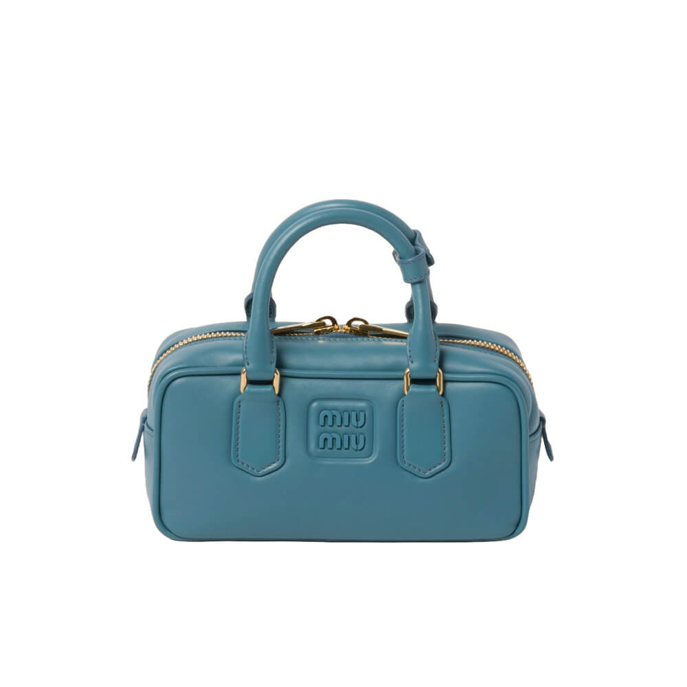 Miu Miu Arcadie Leather Bag 5BB142 Marina Blue