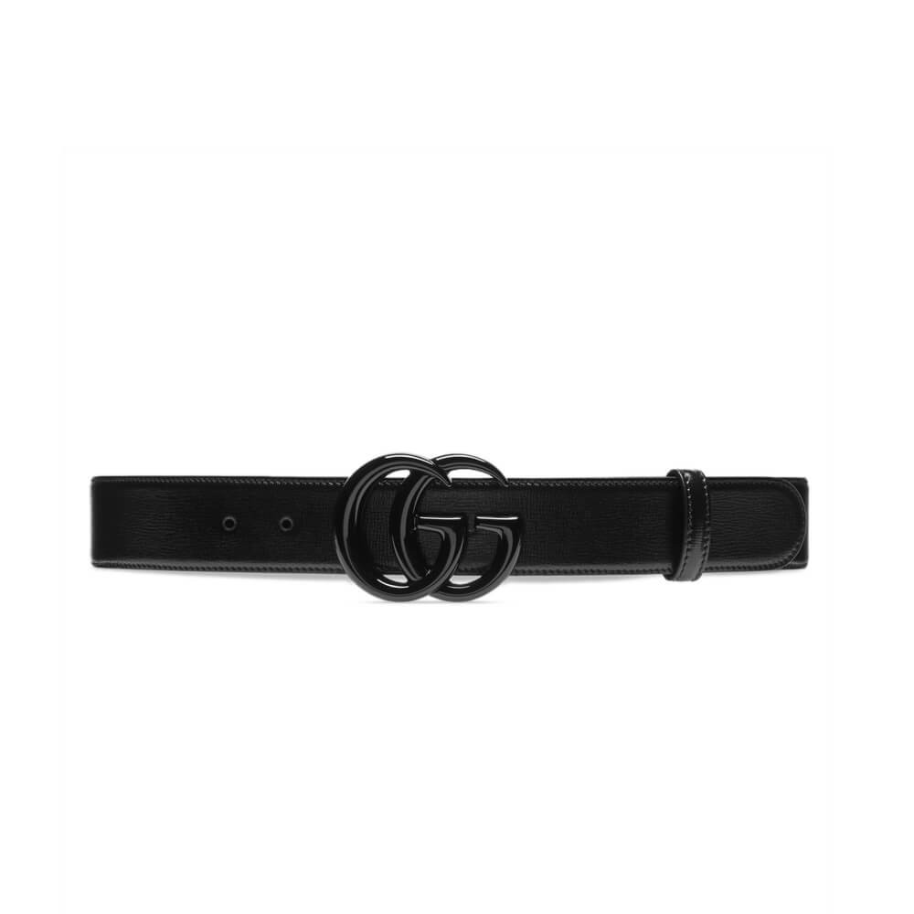 Gucci GG Marmont 40mm Wide Belt 400593 Black