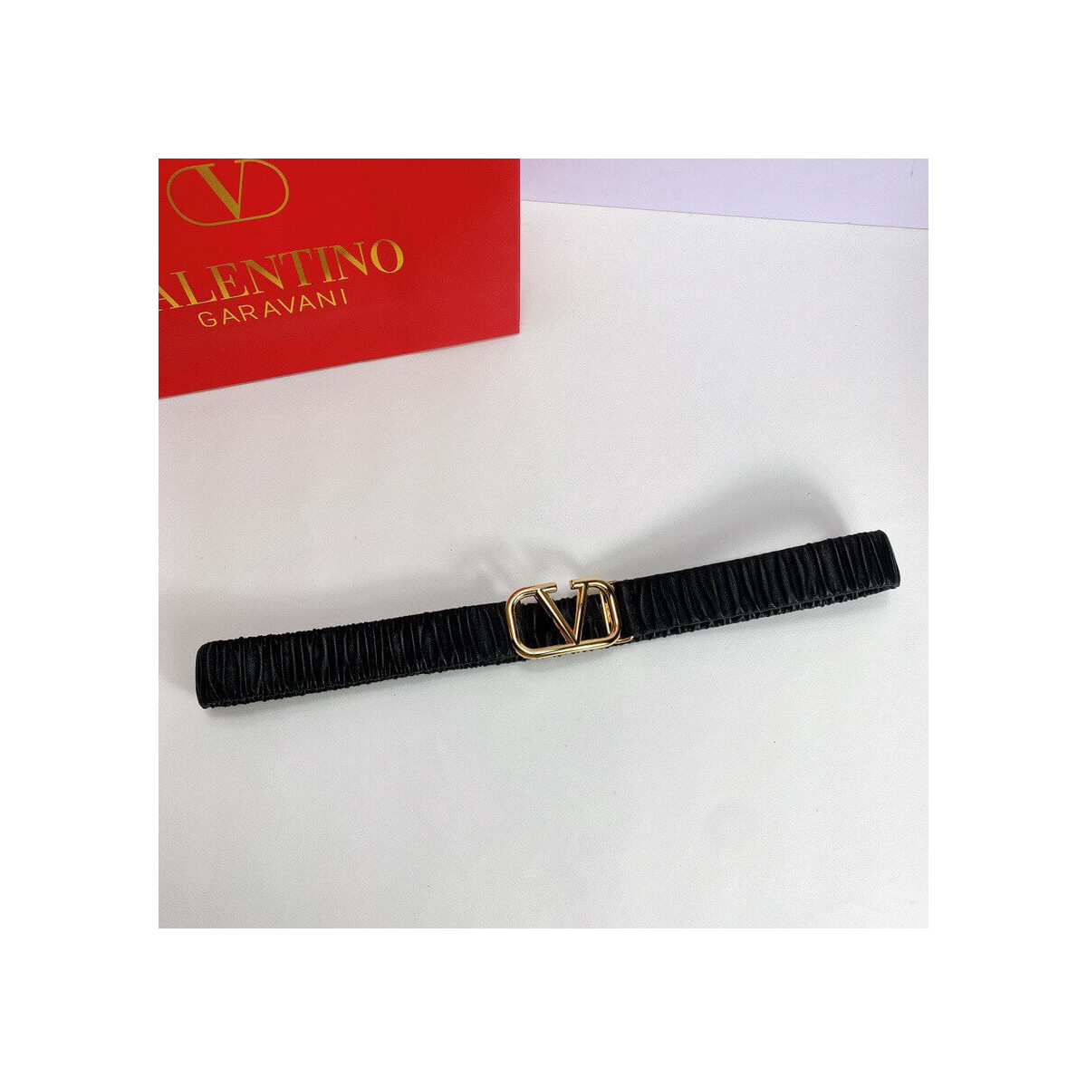 Valentino Garavani Vlogo Elastic 3.0cm Belt