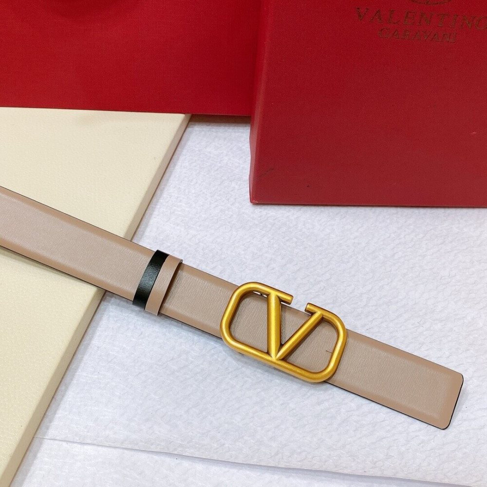 Valentino Reversible Vlogo Signature Belt In Glossy Calfskin 30 mm