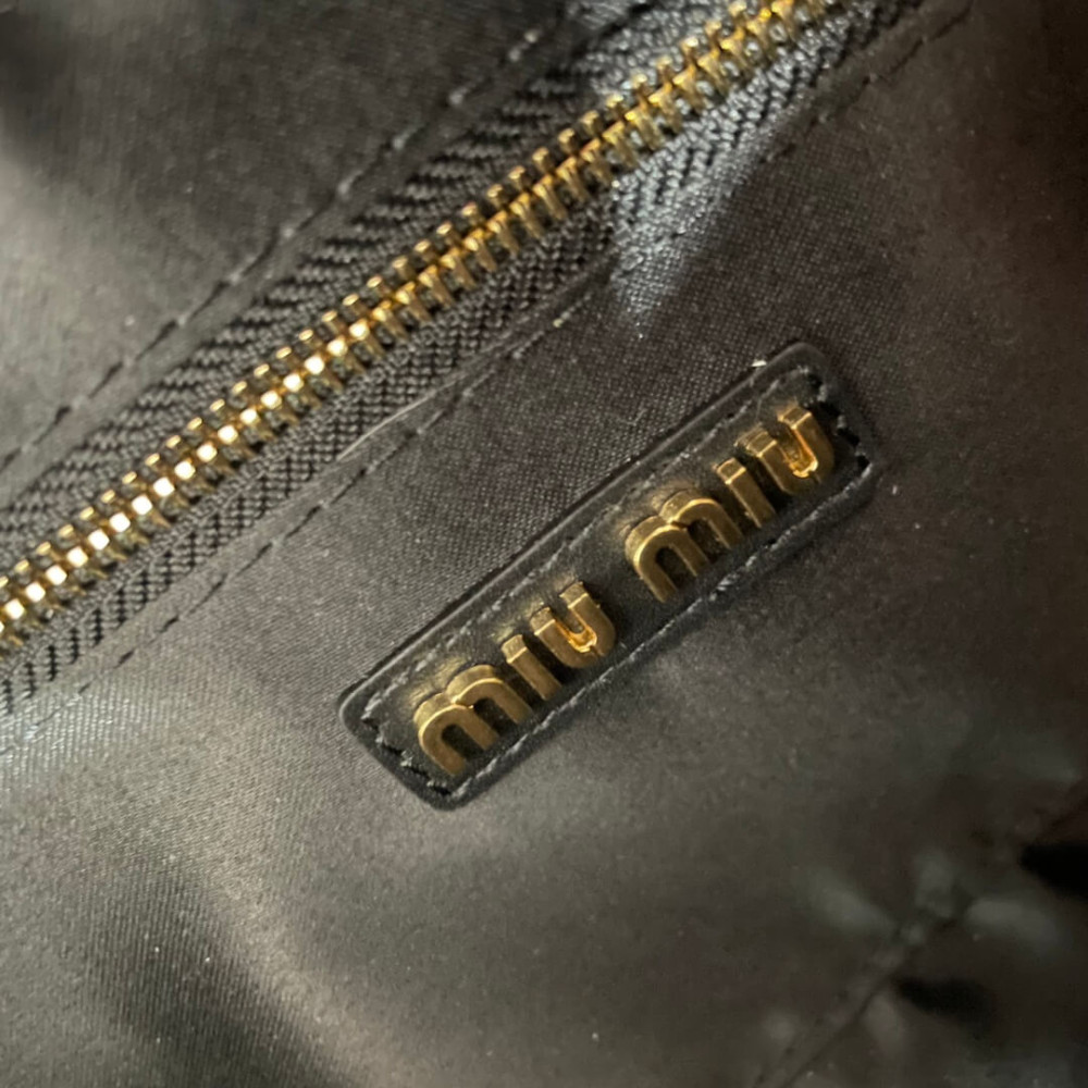 Miu Miu Arcadie Leather Bag 5BB142 Black