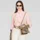 Gucci Small Dionysus Top Handle Bag 739496 Taupe Suede Trim