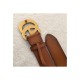 Gucci Leather Belt 40mm With Double G Brass Buckle 406831