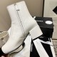 Chanel Heel 5cm Interlocking CC Logo Short Boots G36308