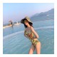 Gucci One-Shoulder Sparkling Logo Swimsuit 278618