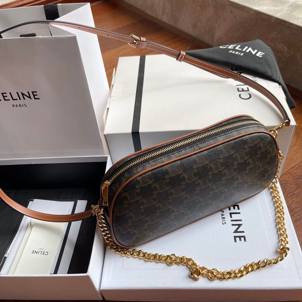 Celine Multi Bag In Triomphe Canvas and Calfskin 114122