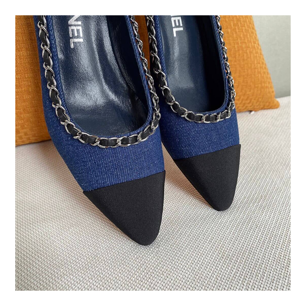 Chanel Denim Pumps G35384