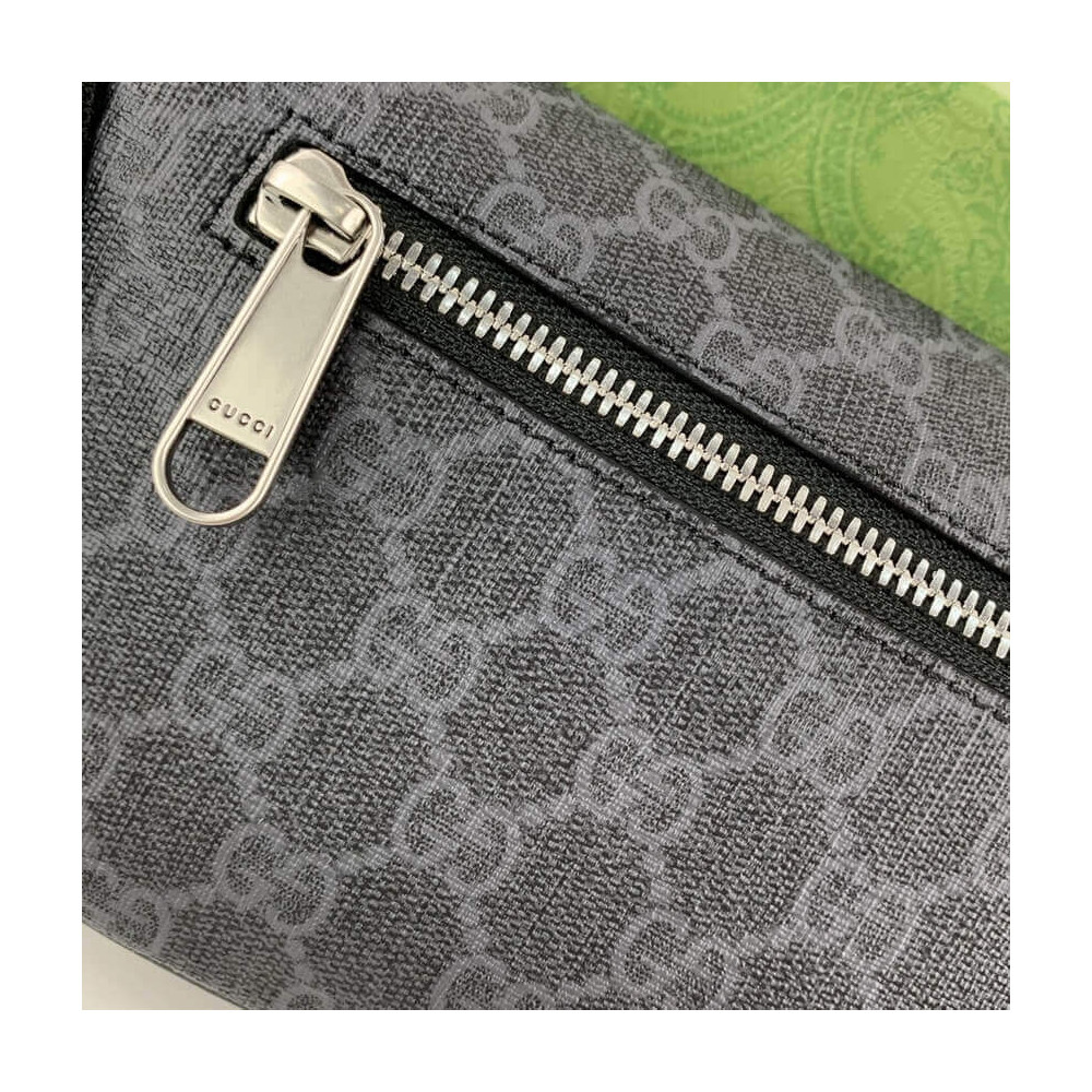 Gucci Belt Bag with Interlocking G in Black GG Supreme 682933