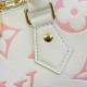 Louis Vuitton Monogram Empreinte Leather Speedy Bandouliere 20 Bag M46397 Creme/Pink