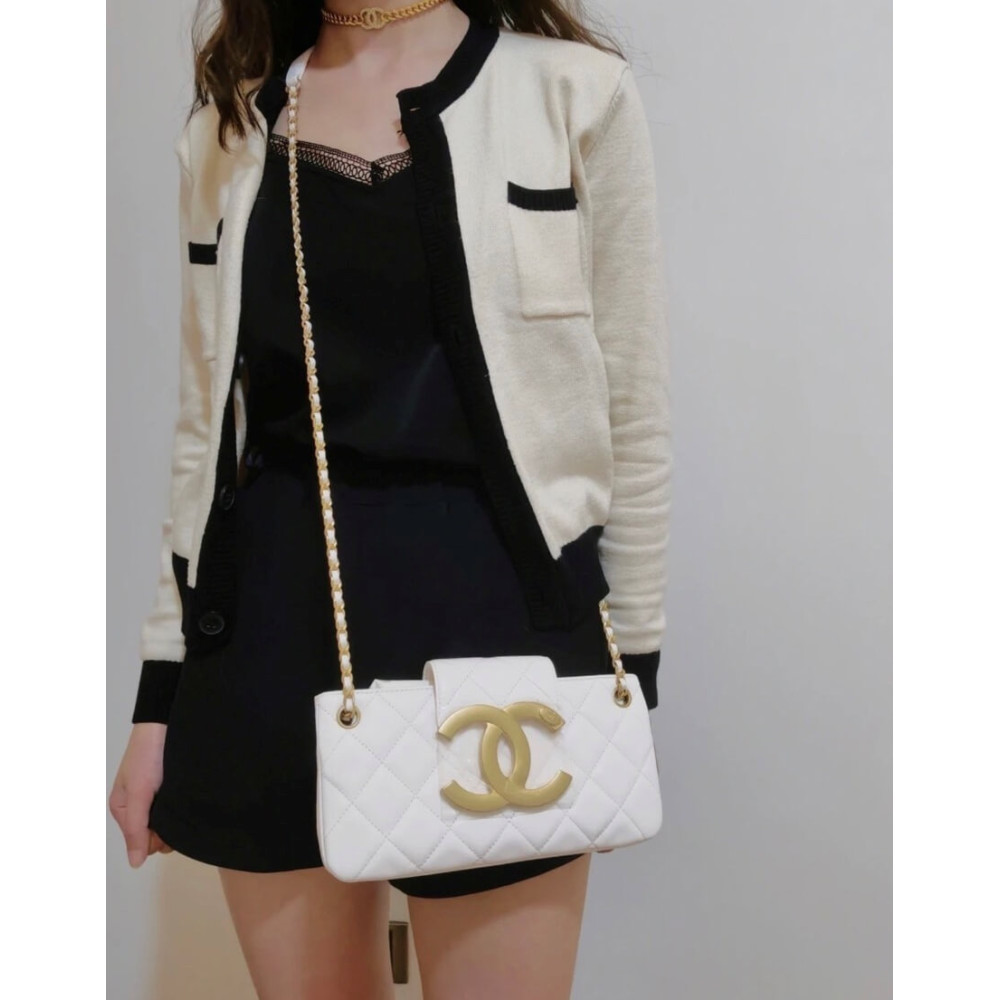 Chanel 24C Quilted Lambskin Baguette Bag AS4611