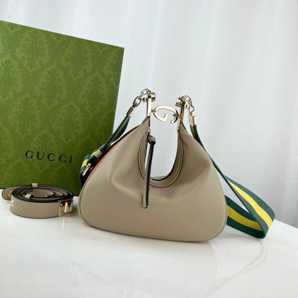 Gucci Oatmeal Leather Attache Small Shoulder Bag 699409