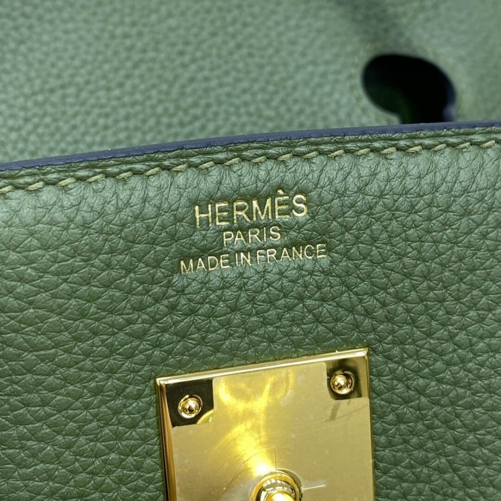 Hermes Birkin 30 Bag Vert Foret Gold Hardware Togo Leather