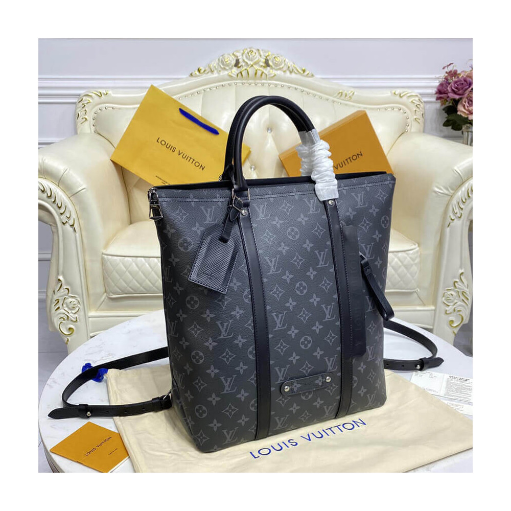 Louis Vuitton Monogram Eclipse Canvas Tote Backpack M45221