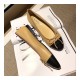 Chanel Leather CC Cap Toe Ballerinas G02819