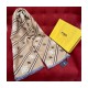 Fendi Wool Scarf In Beige/Blue FXT085