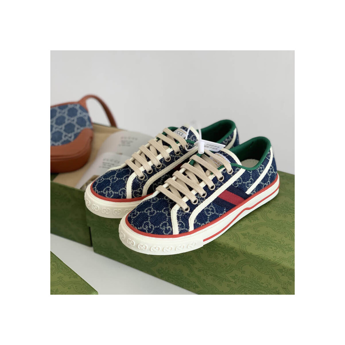 Gucci Tennis 1977 Blue Denim Sneaker 606110