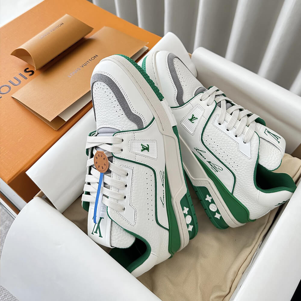 Louis Vuttion LV Trainer Sneaker Green 1ABFB0