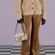 Gucci Horsebit 1955 GG Supreme Canvas Should Bag 735178 Oatmeal