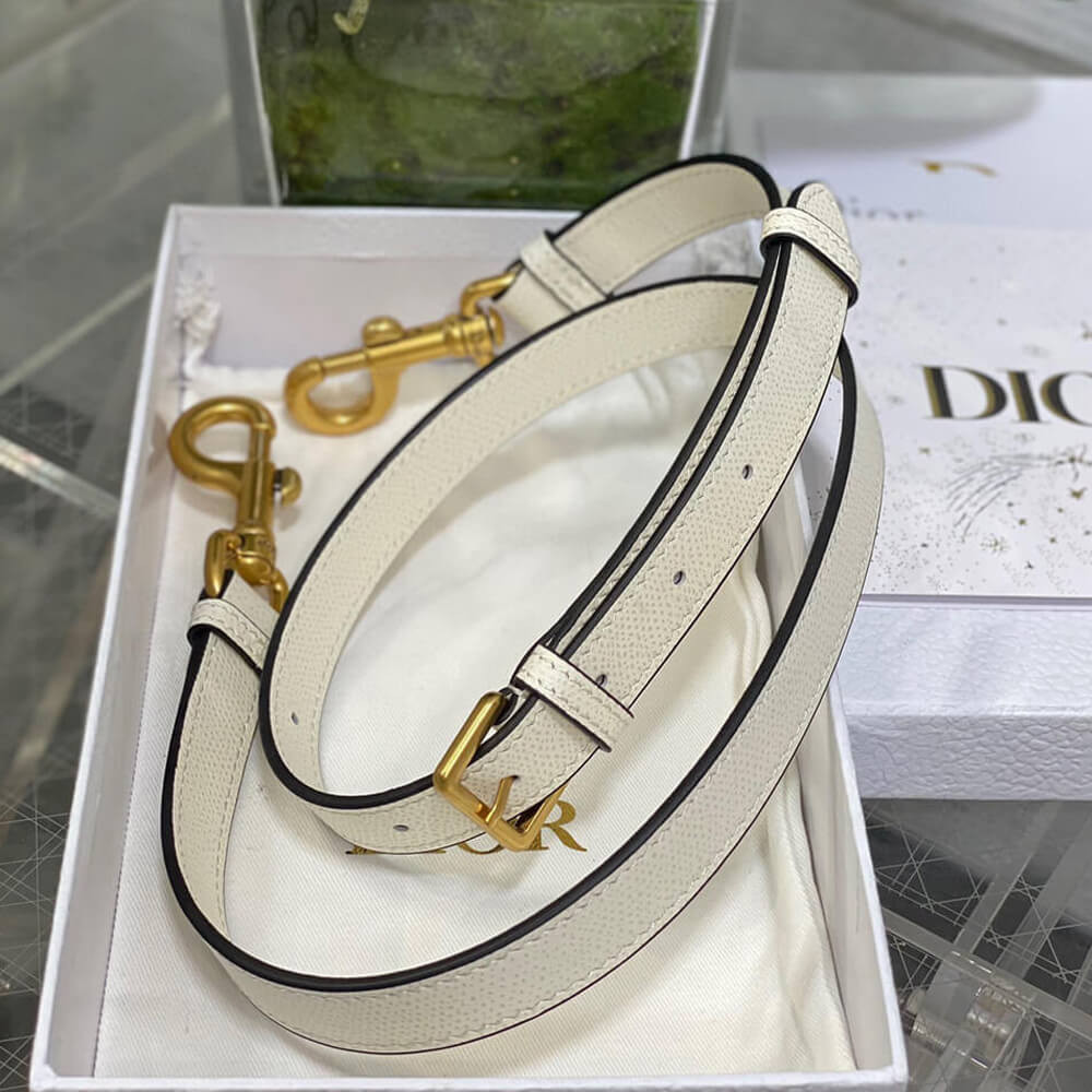 Dior Mini Saddle Bag with Strap Grained Calfskin M0456