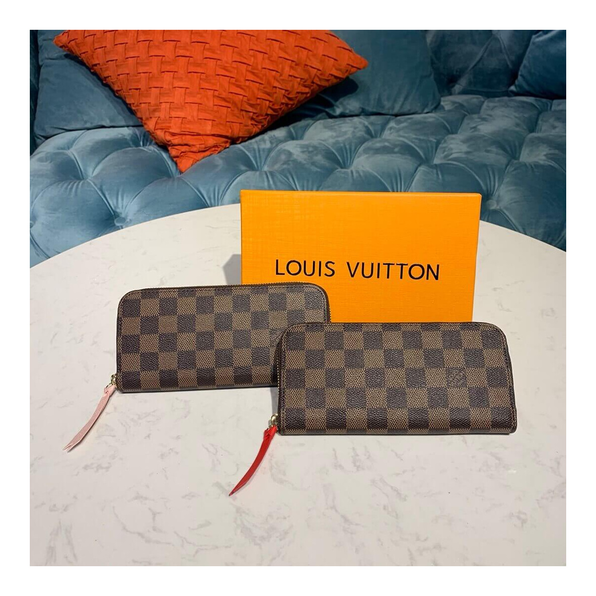 Louis Vuitton Damier Ebene Clemence Wallet N60534 N41626