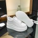 Chanel Grained Calfskin Leather Thick Sole Logo Sneakers G38808 White